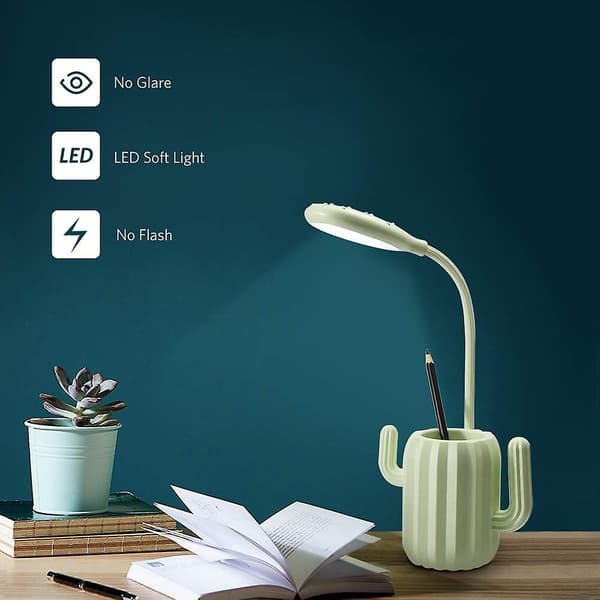 Skrivebordslampe LED-lys Fleksibel dæmpbar USB genopladelig læselampe til studier