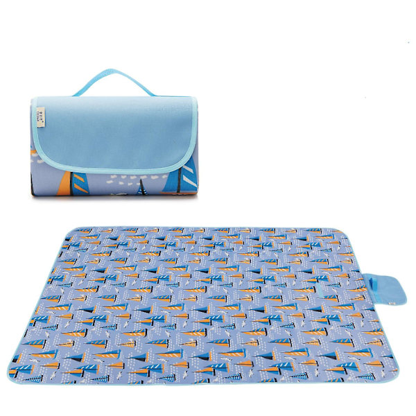 Picnic tæppe foldning vandtæt udendørs camping strandmåtte sejlbåd（145*180cm）