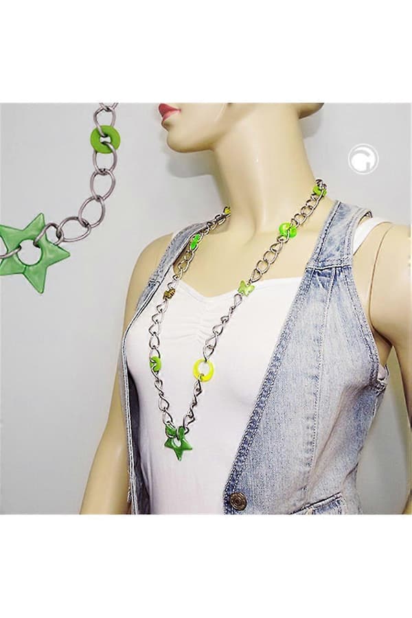 Halsband Oliv-mint-lime-gröna Pärlor - Gl01072