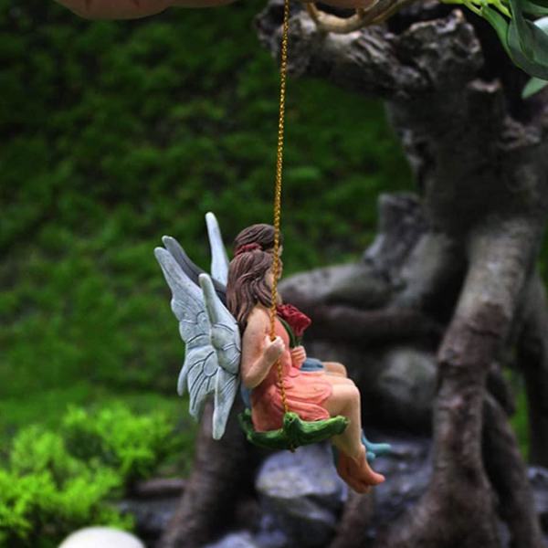 Hjemmehave Ornamenter Havepar Statuette Miniture Fehave Suspenderende Ornament