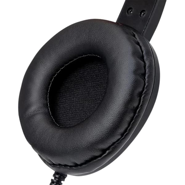 Kablet USB-headset Callcenter-headset med mikrofon Spil Støjreducerende Over-Ear-hovedtelefoner til computer PC bærbar computer（Sort）