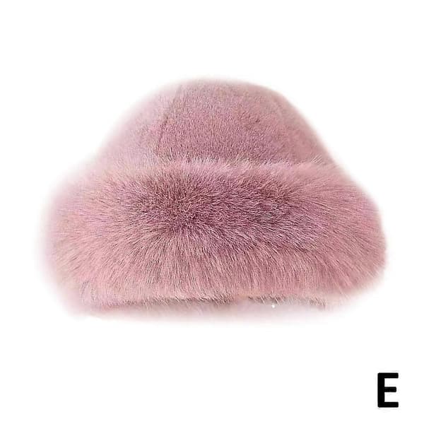 Vinter fluffy plys bøllehat med ørebeskyttelse vindtæt varm til kvinder Beige
