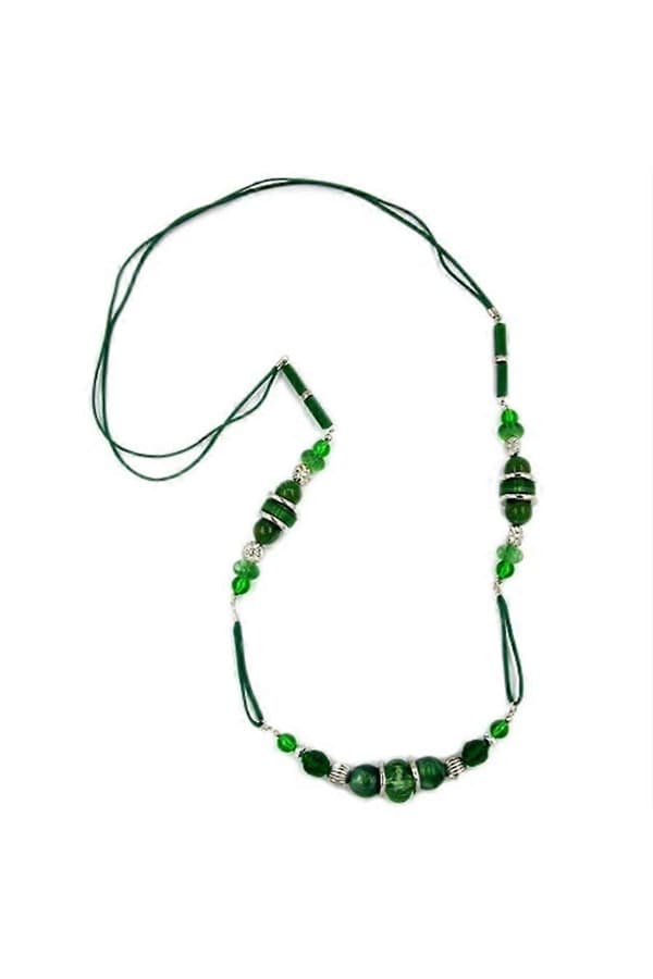 Halsband Grön Silver 90cm - Gl00089