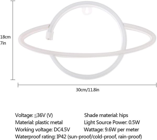 Led Neonskylt Planet Neonljus Moln Blixt Led Vägglampa Väggdekor Batteri/usb-driven