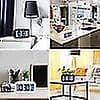 Digital vekkerklokke Smart nattbordslampe med temperatur slumrefunksjon LCD