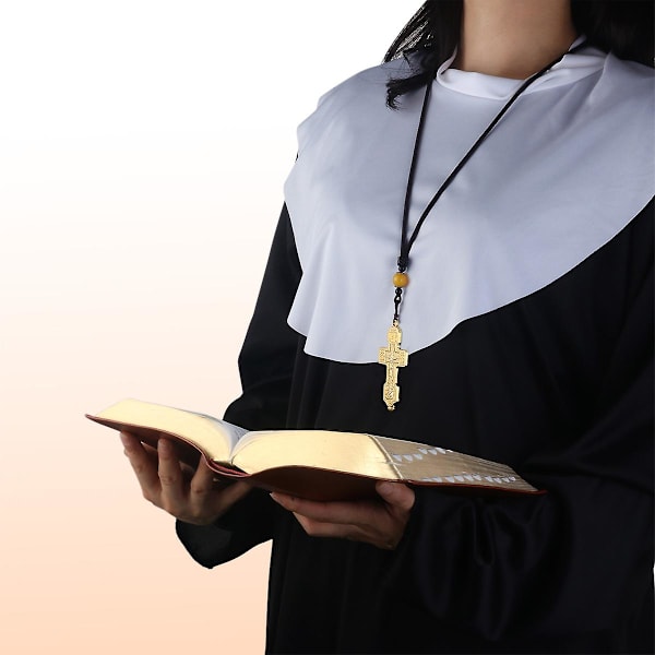 Helig rysk ortodox kors halsband Jungfru Maria håller Jesus hänge halsband rep kedja kvinnor män bön smycken gåva