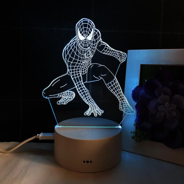 3D illusjonslampe Anime-karakter 3D LED nattlys