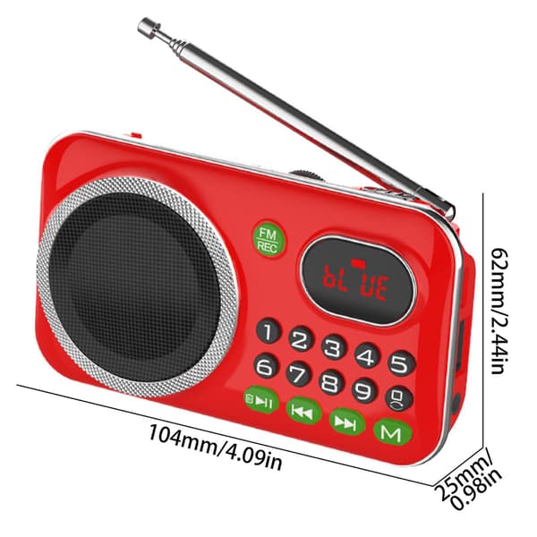 Rydding Mini Bærbar Gammel Radio Eldre Multifunksjonell Plug-In Mp3 Bluetooth-høyttaler
