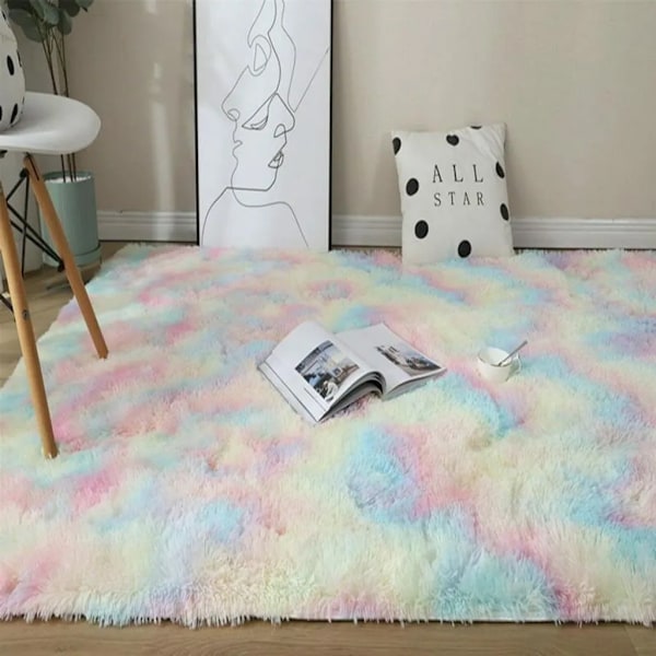 Fuskpälsmatta, Grå Imitationspälsmatta för Vardagsrum, Sovrum, Barnrum, Supermjuk (80 x 200 cm)