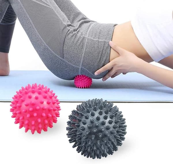 Sæt med 2 pigbold med knopper, pigbold, massagebolde