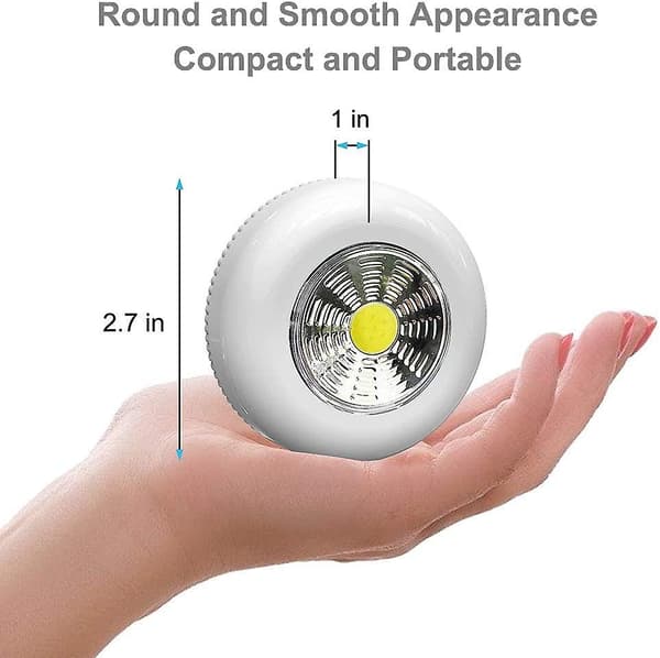 Tryckljus Push Lights, 6-pack små trådlösa touch-ljus LED Puck Lights Present