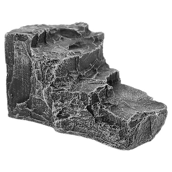 Reptil solbadsplattform Akvarium fisk tank prydnad Reptil klättring ramp dekorationer（15.50X11.00X8.00CM，Som visas）