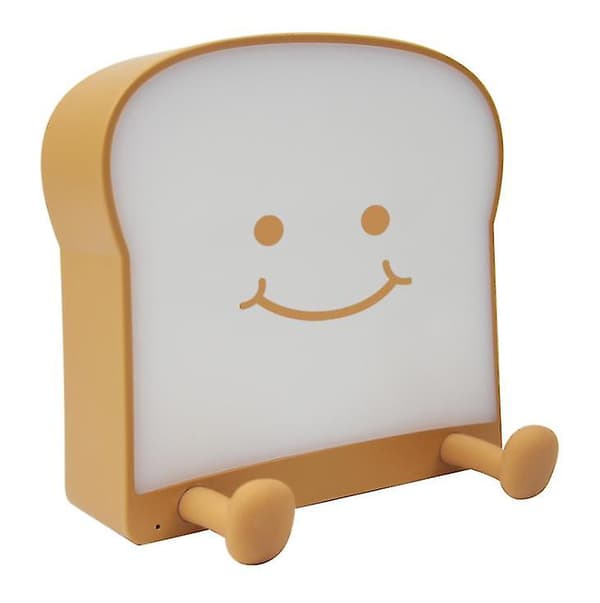 Toast brød natlys USB genopladelig timer lys enkelt og dobbelt side lysende sengelampe