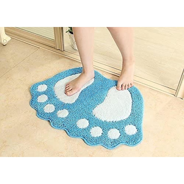 Halkskyddande badrumsmatta söta stora fötter badrum duschmattor lurvig matta absorberande dörrmatta golvmatta vardagsrum soffa kudde fotdyna matta (16\"x24\"(40