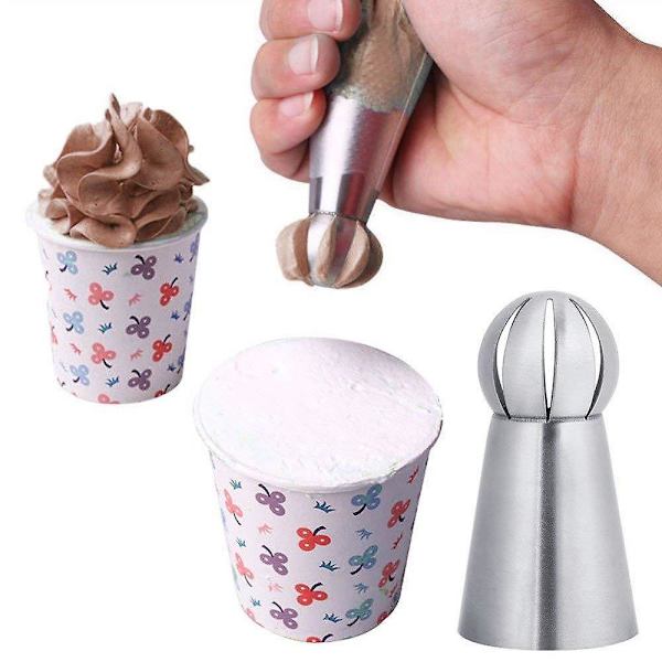 Rustfritt stål russisk ball konditornozzle