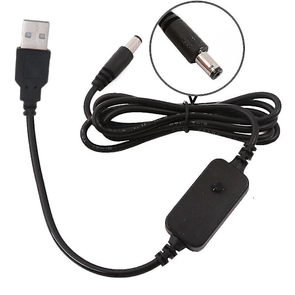 110cm Qc3.0 USB til Dc5.5x2.5mm/3.5x1.35mm/4.0x1.7mm/5.5x2.1mm 5v 9v 12v Justerbar Spændingskabelledning Til Router Kamera