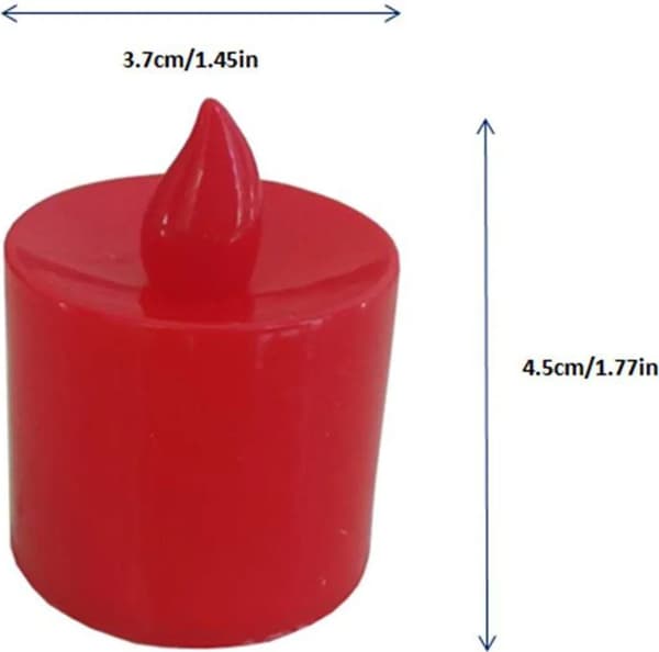 Timerfunktion, 24 stycken flamlösa LED-ljus, 24-pack flimrande varmvitt