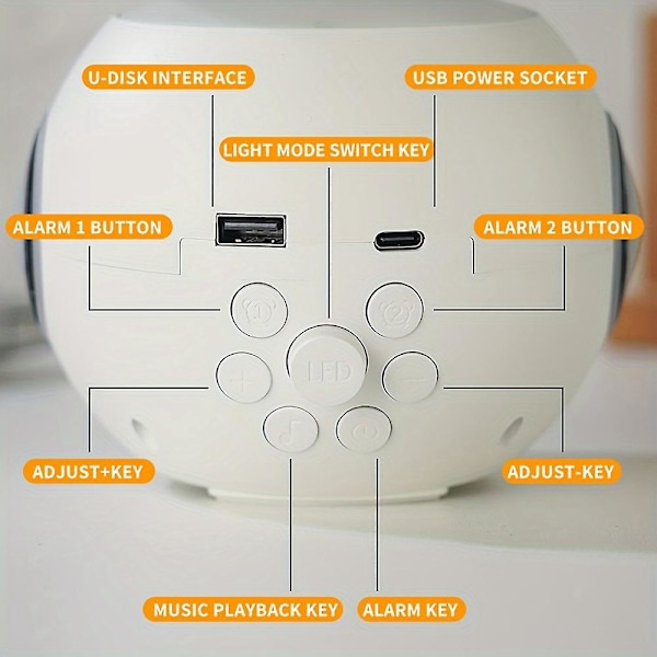 Expression Clock Bluetooth Music Alarm Clock Student Bedroom Bed Table Desktop Night Light Home Fun Atmosphere Light
