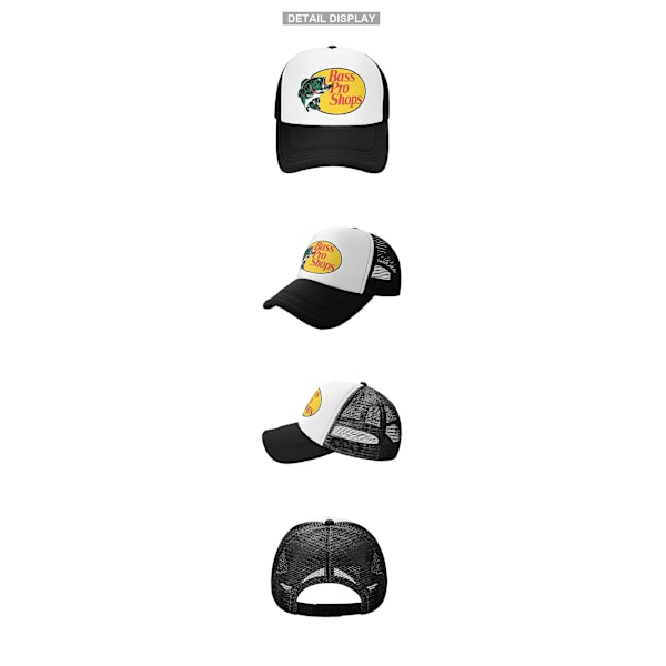 Personlig Bass Fishing Baseball Cap Menn Kvinner Pustende Fisker Fisk Gave Trucker Hat Sports Snapback Hatter Sol Caps（Rød）