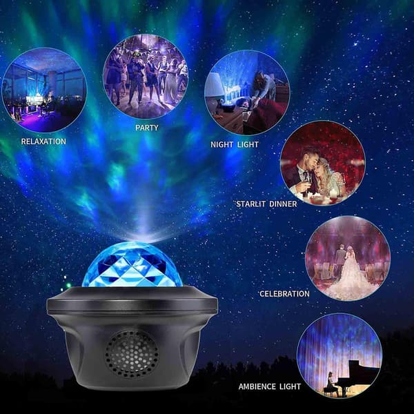 Lampe WiFi Vann Korn Lampe Projeksjonslampe