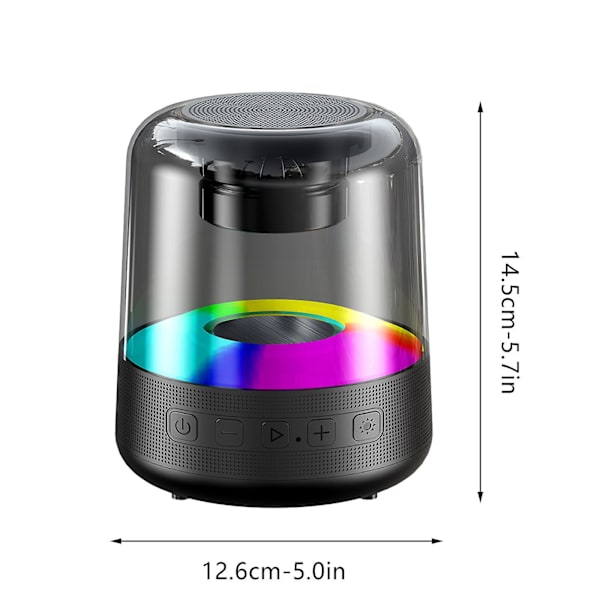 Mini bärbar Bluetooth-högtalare med LED-ljus Bärbar Bluetooth-högtalare med ljus 360 Stereo Bass för hem utomhusresor