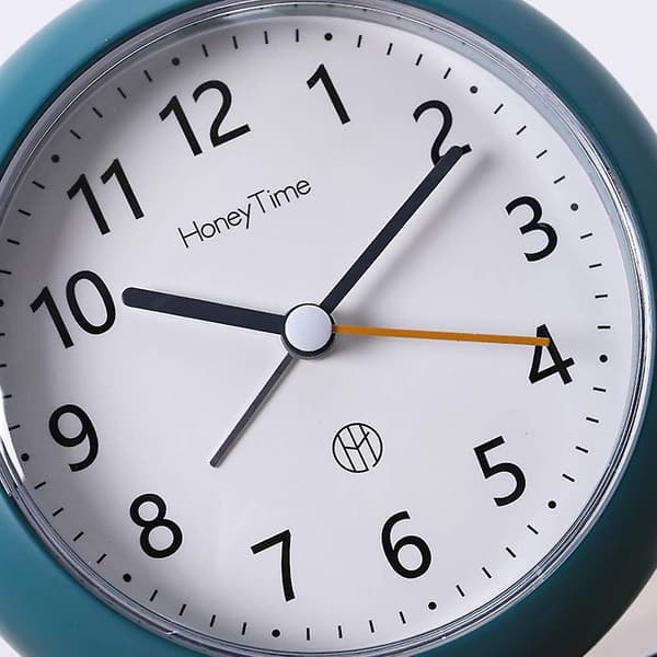 Analog Alarm Clock, Super Quiet, No Ticking, Small Round Clock With Soft Night Light