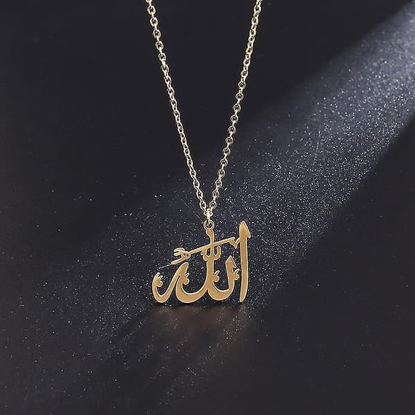 Islamisk symbol vedhæng halskæde til kvinder mindre stål halskæde smykker