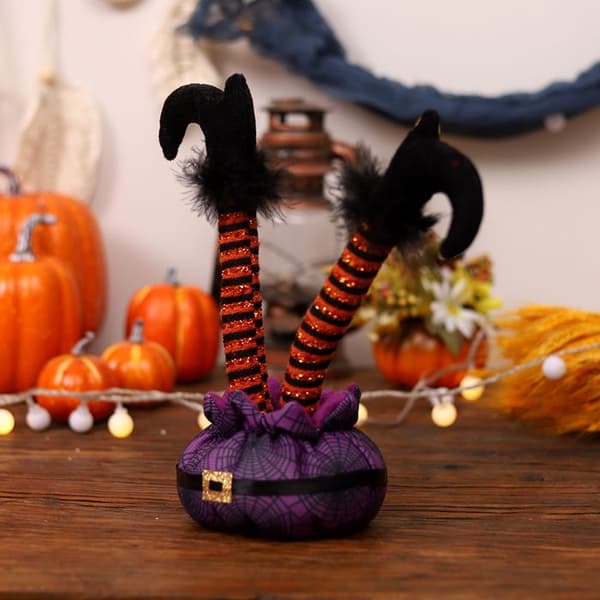 Halloweenpynt - Hekseben - 2 Stykker - Grøn - Udendørs/Indendørs