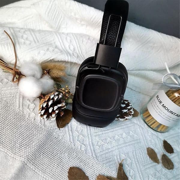 Headset för MAJOR IV Luminous Wireless Bluetooth-headset Tung bas Multifunktionsheadset Mikrofon, Svart（Svart）