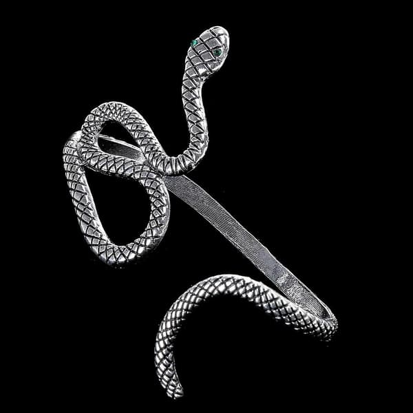 Flerskiktade metallarmband i legering, guld/silver ormarmband (silver)