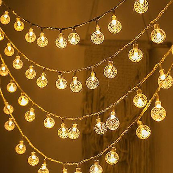 Ulkoilun aurinkokennovalosarja 12M 100 LED Lämmin valkoinen valosarja 8 tilalla Koristevalot
