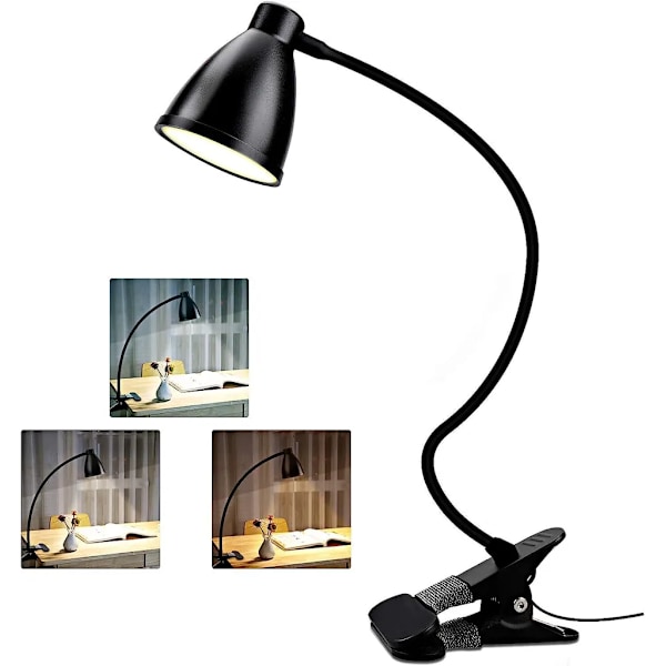 Desk lamp 38 LED clamp light reading lamp, 3-level color temperature, 10 brightness