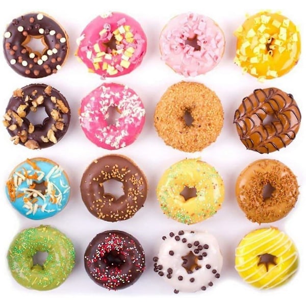 6-hullet silikone donutforme sæt med 2 non-stick bageplade maker bageform