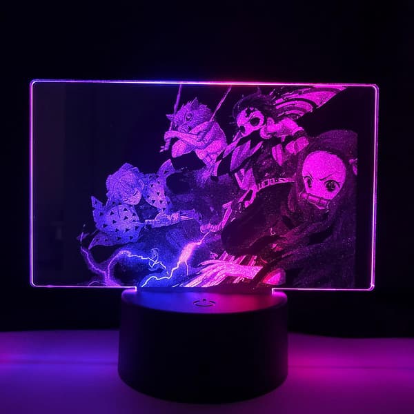 Led nattlys Anime Akryl Gravert Dobbel Farge