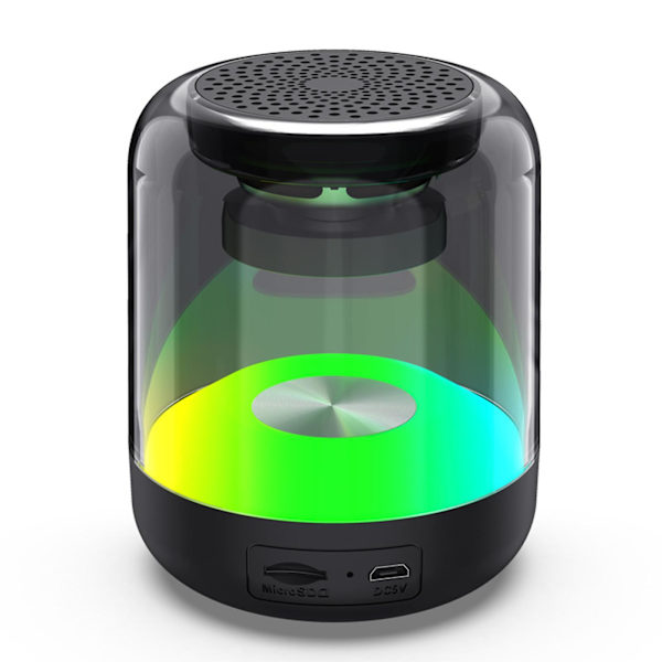 Bluetooth-højttalere - Bærbar trådløs højttaler med surroundlyd (sort)