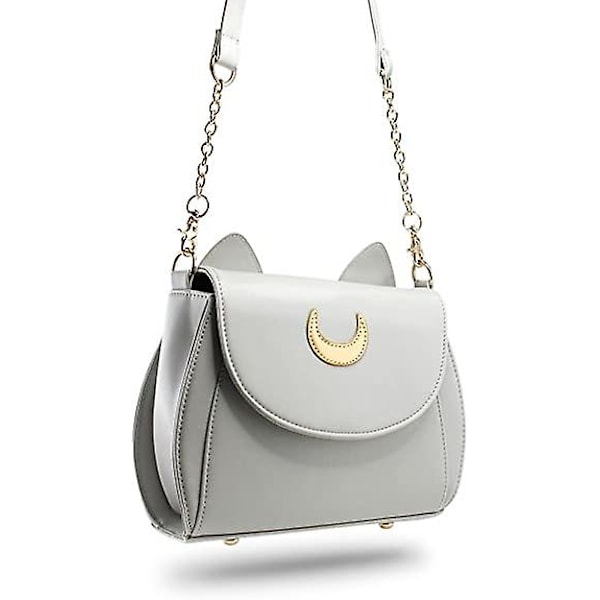 Handväska axelväska Designer Dam Handväska Tote PU Läder Sailor Skola Grå