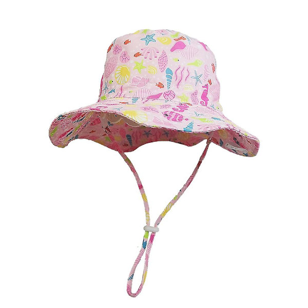 Dww-M-Monde Sailor Pink Aurinkolippalakki Säädettävä Leveälierinen Hattu Auringonsuoja UPF 50 Vauvalle Tytölle Pojalle Lapselle Taaperolle Unisex