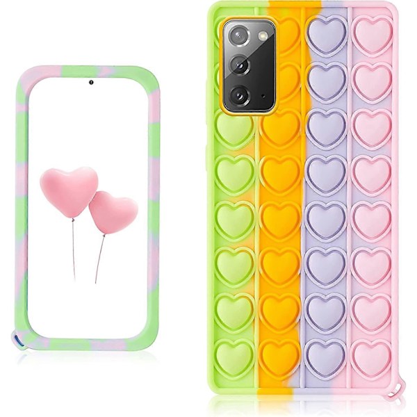 Trendig och rolig Samsung Galaxy Note 20-fodral, silikonestetiskt tecknat roligt sött coolt fidget unikt designer roligt skyddande fodral för pojkar flickor kvinnor