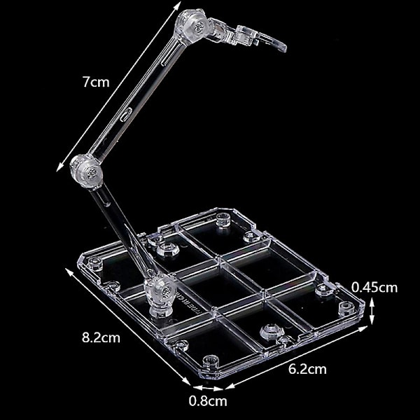 1 set Actionfigur bas lämplig display stativfäste för Hg 1/144 bio spel (transparent)