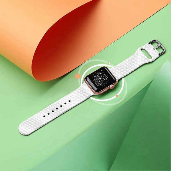 Kompatibel med 38 mm Apple Watch-band för kvinnor Serie 6, bekvämt flexibelt vävt sportarmband för Apple Watch SE 40 mm Serie