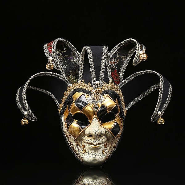 Halloween Party Carnival Mask, Italien Venedig Masquerade Jul Cosplay Mask Röd