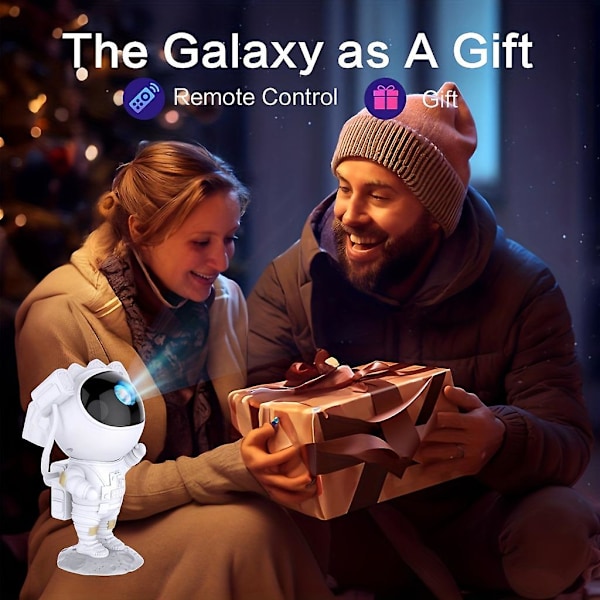 Astronaut Bluetooth Stjernehimmel Projektor Lampe Usb Fuld Farve Stjerne Og Måne Astronaut Laser Atmosfære Natlys