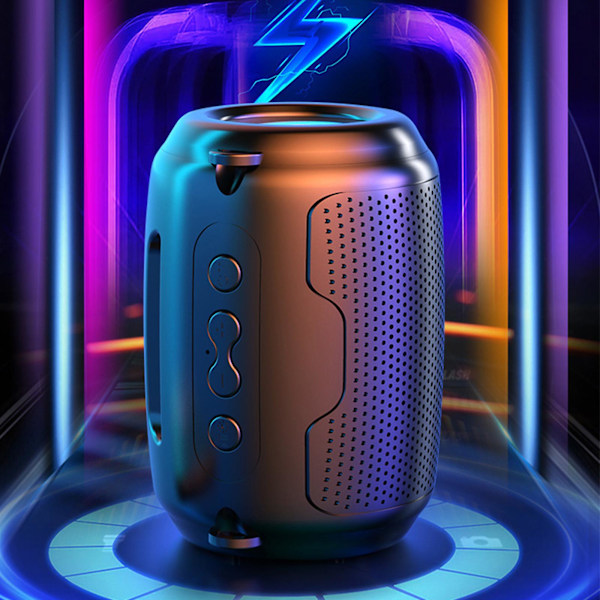 Mini Bluetooth-högtalare, kompakt bärbar Bluetooth-ljud, trådlös Bluetooth-högtalare, bärbar högtalare, stereoljud med LED-ljusläge
