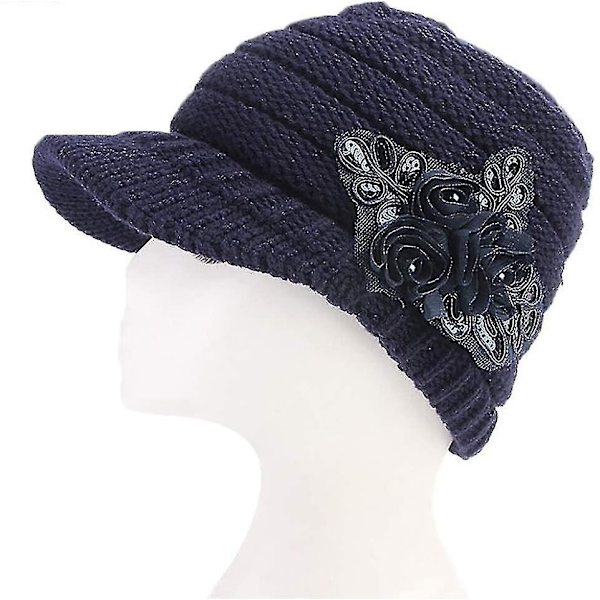 Dame Vinterlue Hette Skjerf Sett Varm Tykk Strikket Slouchy Hodeskallelue Uendelig