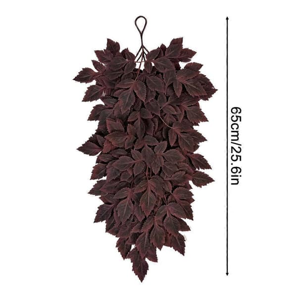 Kunstig lønneblad-ranke i stoff til Thanksgiving, høst-oransje Dark red