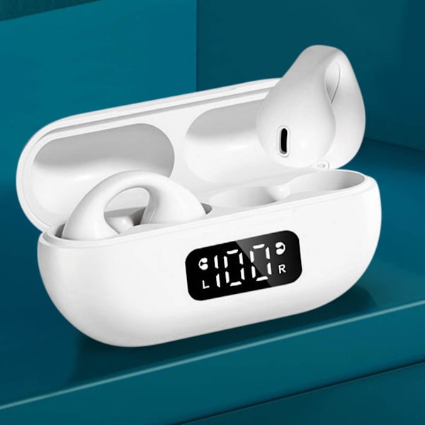 Öronklämma 5.3 Bluetooth-hörlurar, ej i örat, sportklämma intelligent, ultralång batteritid Bluetooth-hörlurar