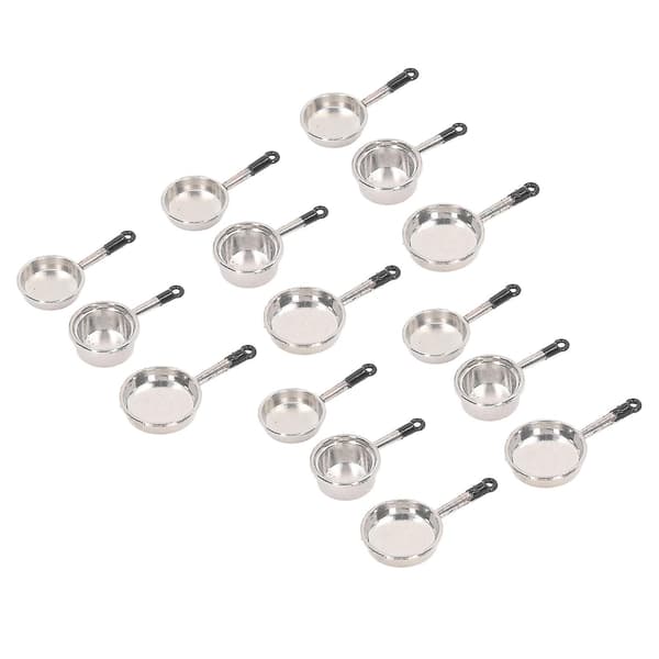 15 stk. Mini Pan Model Dukkehus Køkken Tilbehør DIY Miniature Møbler Scene Legetøj