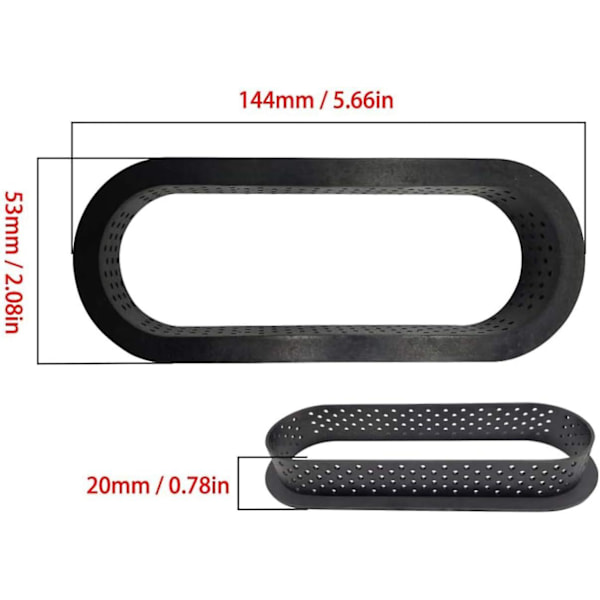 Perforerad Mousse Kakring Bakverk Cirkel Kakform Perforerad Oval Form Cirkel Kak Bakverk 6 Stycken