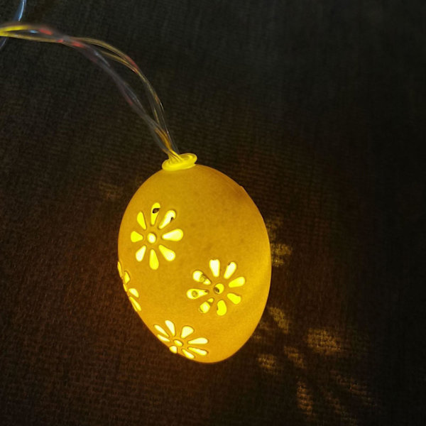Påske Egg Wire String Lights Batteridrevne Lys Fest Hjemmedekorasjon Lys