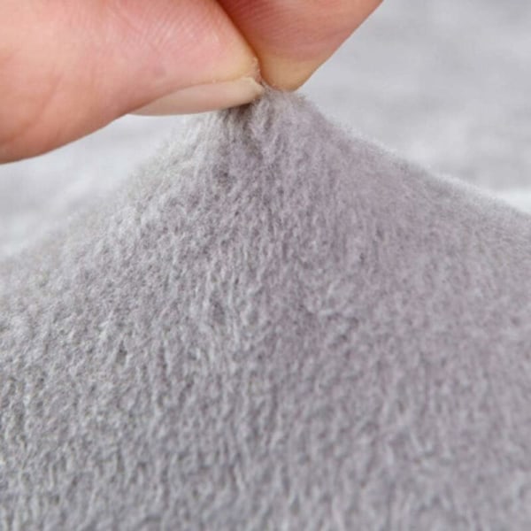 Tjocka sofföverdrag för 1/2/3-sits Pure Color Velvet-soffskydd Lätt att installera Elastiskt tyg Stretch- cover (silvergrå 2-sits 145-185cm)